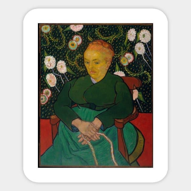 La Berceuse (Woman Rocking a Cradle; Augustine-Alix Pellicot Roulin, 1851–1930) Sticker by VincentvanGogh